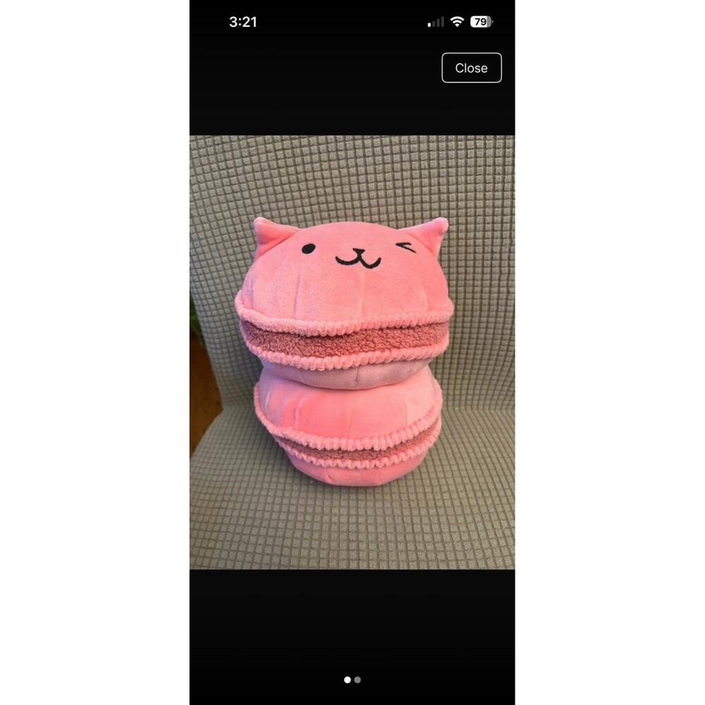 Pillowfort Cat Double Pink Macaron Weighted Plush